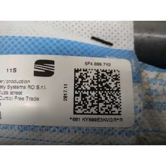 Airbag Cortina Delantero Derecho para Seat Leon (5F1)