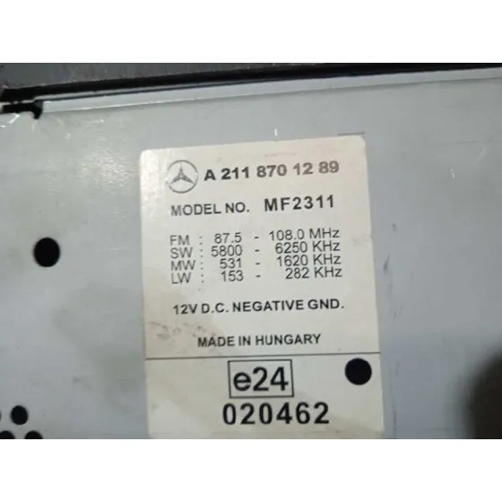 Sistema Audio / Radio Cd para Mercedes-Benz Clase E (W211) Berlina