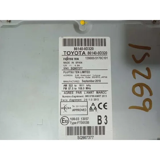 Sistema Navegacion Gps para Toyota Yaris