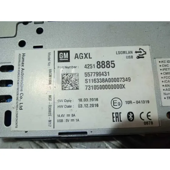 Sistema Audio / Radio Cd para Opel Astra K Lim. 5Türig