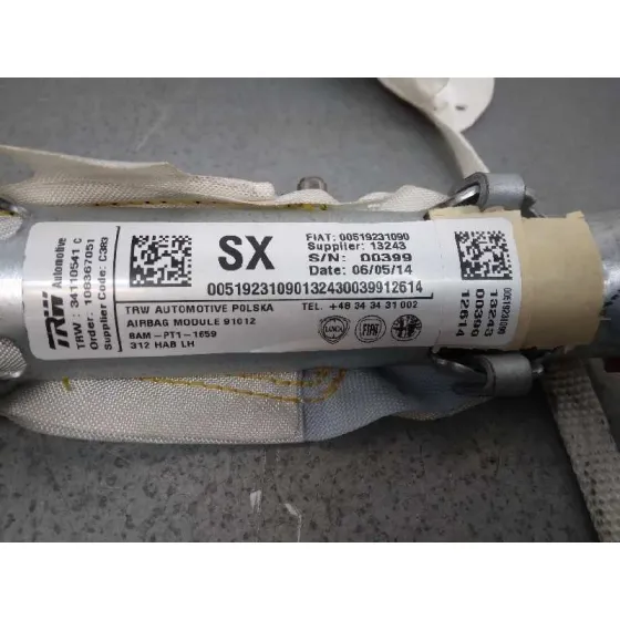Airbag Cortina Delantero Izquierdo para Fiat Nuova 500 (150)