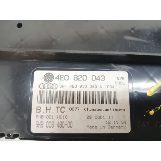 Mando Climatizador para Audi A8 (4E2)