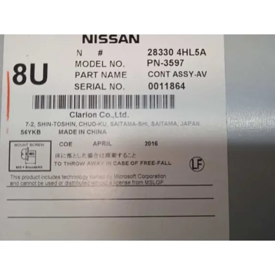 Sistema Audio / Radio Cd para Infiniti Q50