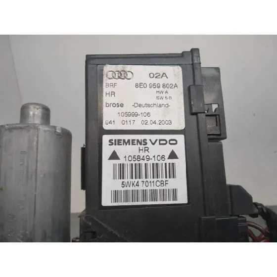 Motor Elevalunas Trasero Derecho para Audi A4 Berlina (8E)