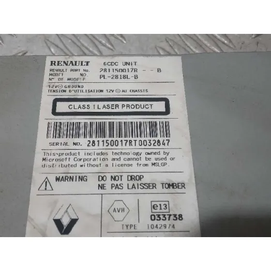 Sistema Audio / Radio Cd para Renault Laguna Iii