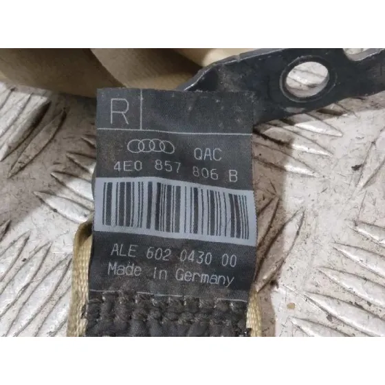 Cinturon Seguridad Trasero Derecho para Audi A8 (4E2)