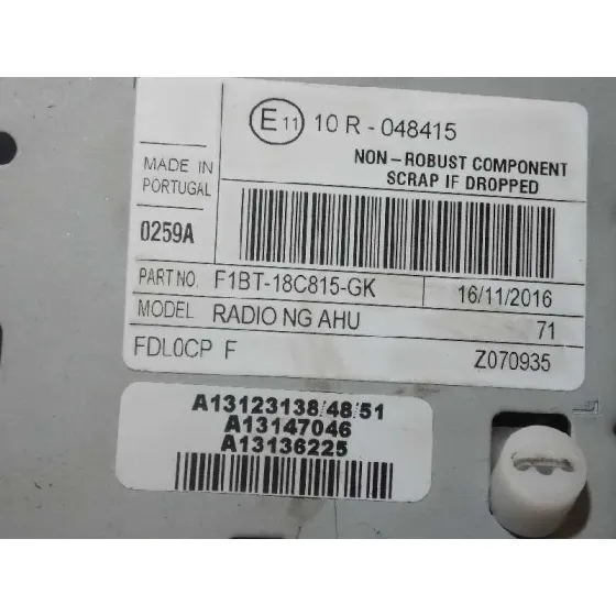 Sistema Audio / Radio Cd para Ford Tourneo Courier (C4A)