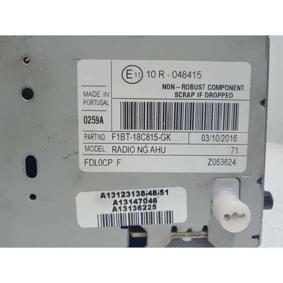 Sistema Audio / Radio Cd para Ford Tourneo Courier (C4A)