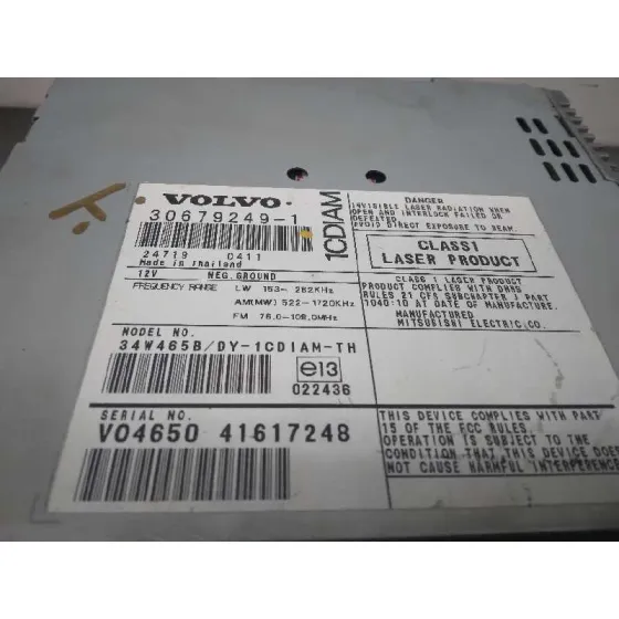 Sistema Audio / Radio Cd para Volvo S40 Berlina