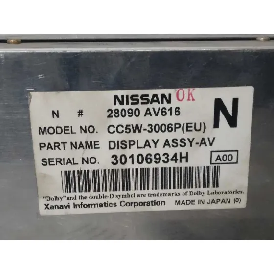 Sistema Audio / Radio Cd para Nissan Primera Berlina (P12)