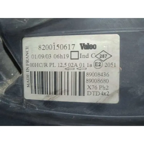 Faro Derecho para Renault Kangoo (F/Kc0)