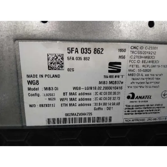 Sistema Navegacion Gps para Seat Leon (Kl1)