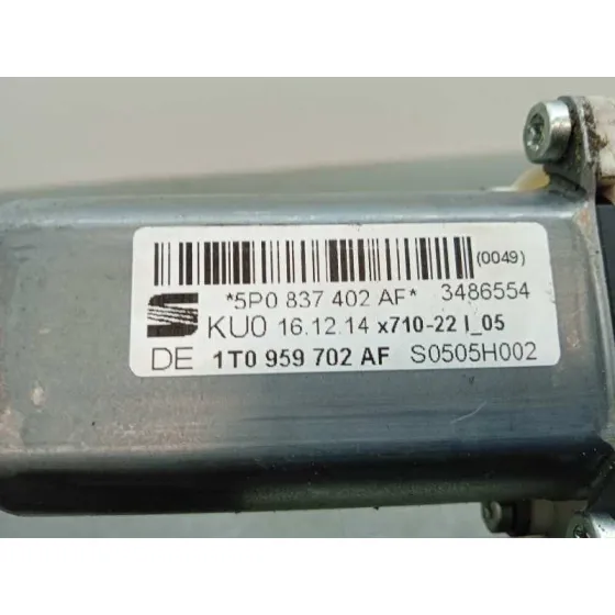 Motor Elevalunas Delantero Derecho para Seat Altea (5P1)
