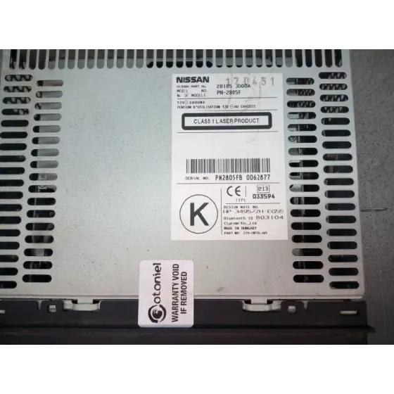 Sistema Audio / Radio Cd para Nissan Qashqai (J10)