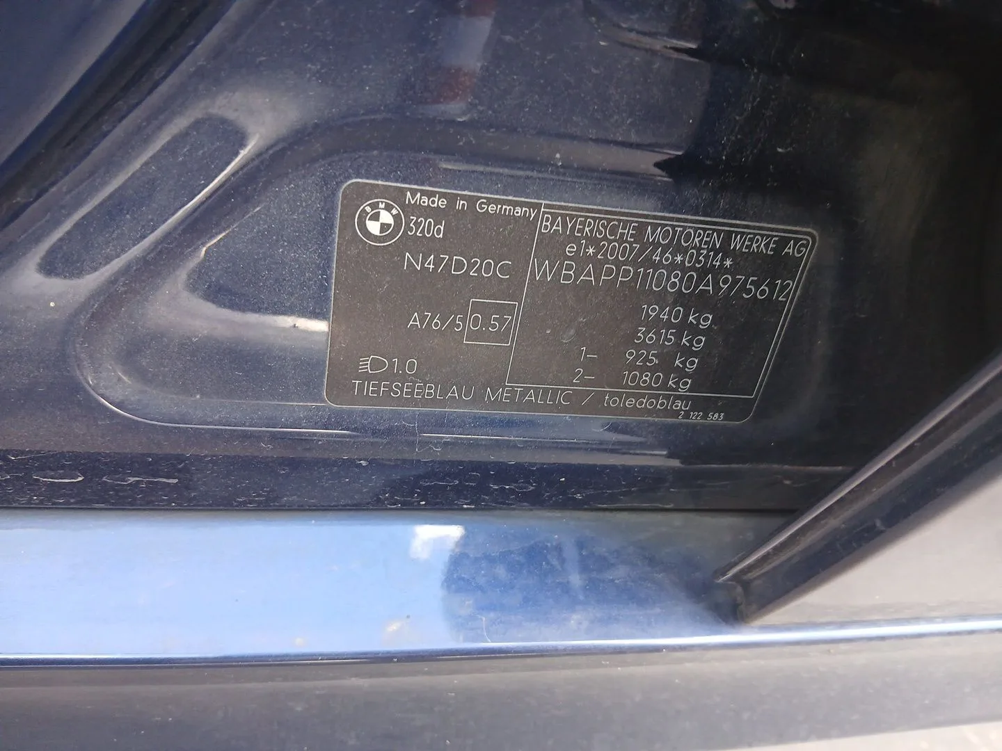 MOTOR N47D20C MANUAL 6V CVF/KW: 13.29/0135