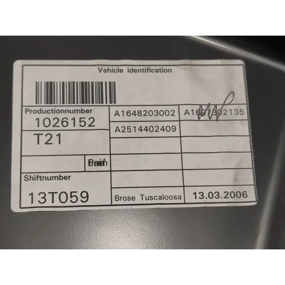 Elevalunas Trasero Izquierdo para Mercedes-Benz Clase R (W251)