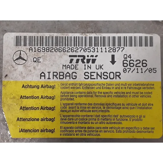 Centralita Airbag para Mercedes-Benz Clase A (W169)