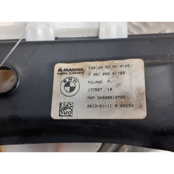 Elevalunas Trasero Derecho para Bmw Serie 3 Touring (F31)