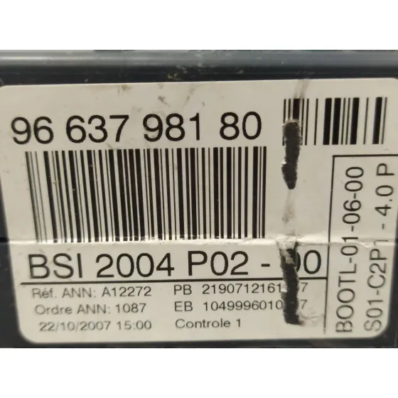 Caja Reles / Fusibles para Peugeot 308
