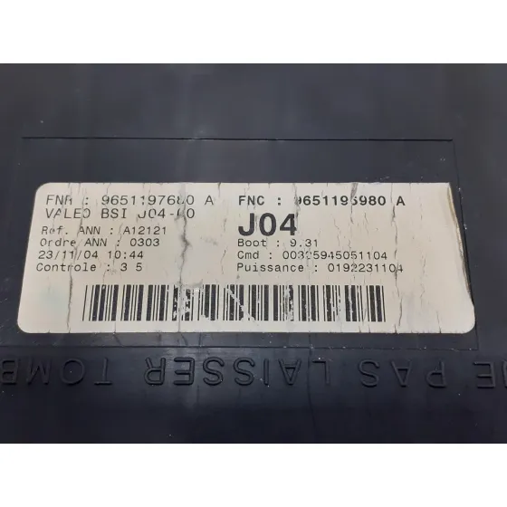Caja Reles / Fusibles para Peugeot 307 (S1)