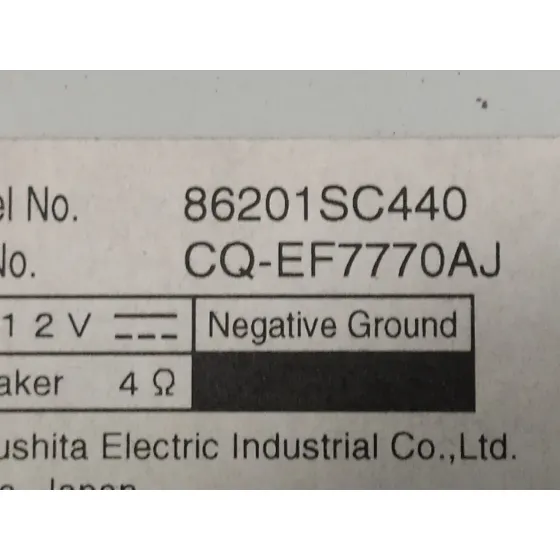 Sistema Audio / Radio Cd para Subaru Forester S12