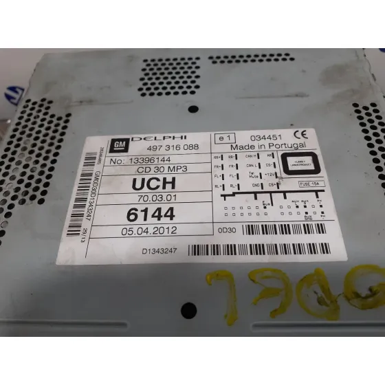 Sistema Audio / Radio Cd para Opel Zafira B