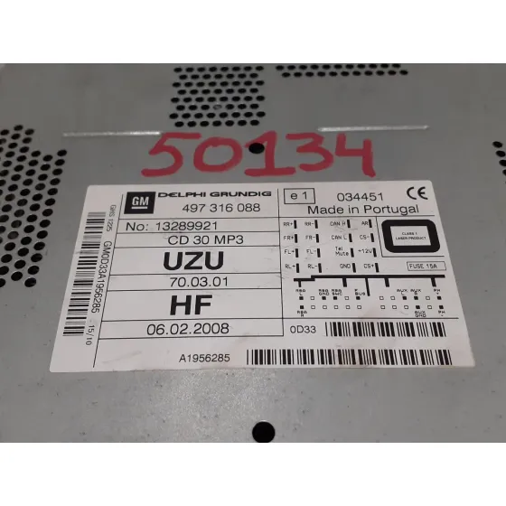 Sistema Audio / Radio Cd para Opel Corsa D