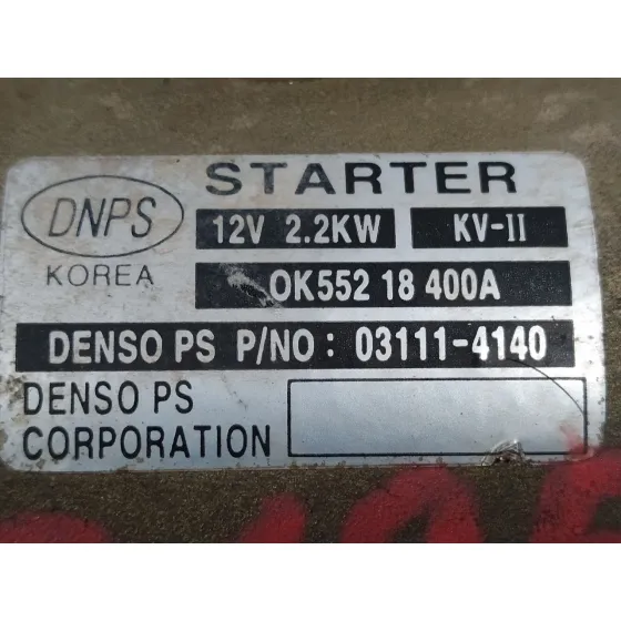 Motor Arranque para Kia Carnival Ii