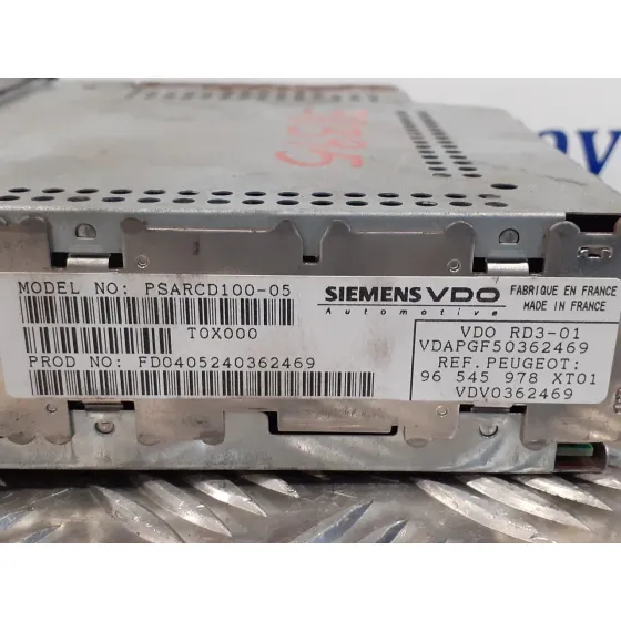Sistema Audio / Radio Cd para Peugeot 1007