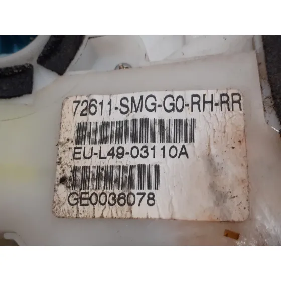 Cerradura Puerta Trasera Derecha para Honda Civic Berlina 5 (Fk)