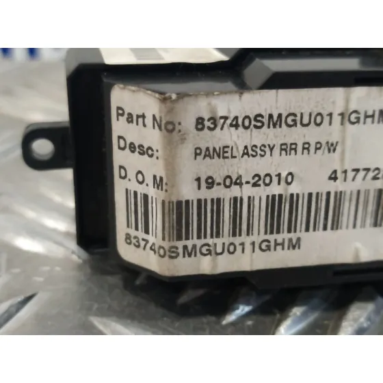 Mando Elevalunas Trasero Derecho para Honda Civic Berlina 5 (Fk)