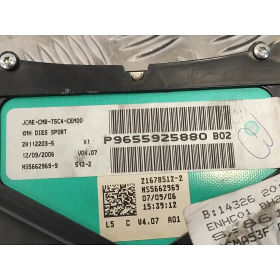 Cuadro Instrumentos para Peugeot 307 Cc (S2)
