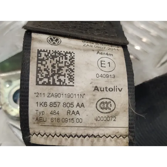Cinturon Seguridad Trasero Izquierdo para Volkswagen Golf Vi (5K1)