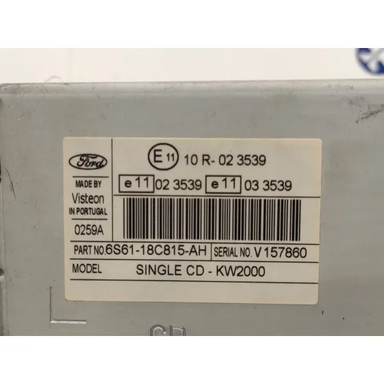 Sistema Audio / Radio Cd para Ford Fiesta (Cbk)