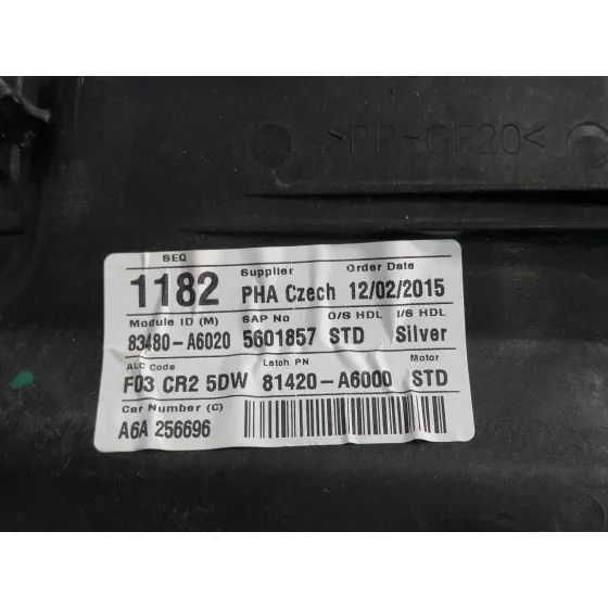 Elevalunas Trasero Derecho para Hyundai I30 (Gd)