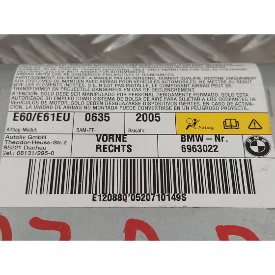 Airbag Lateral Delantero Derecho para Bmw Serie 5 Berlina (E60)