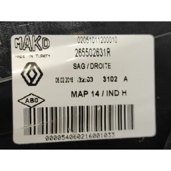 Piloto Trasero Derecho para Renault Clio Iv