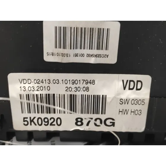 Cuadro Instrumentos para Volkswagen Golf Vi (5K1)
