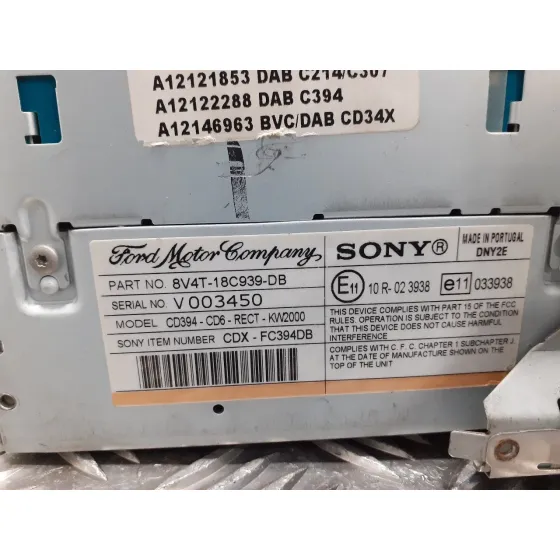 Sistema Audio / Radio Cd para Ford Kuga (Cbv)