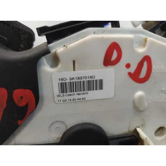 Cerradura Puerta Delantera Derecha para Volkswagen Polo (6R1)