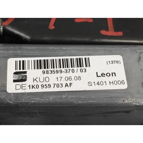 Elevalunas Trasero Izquierdo para Seat Leon (1P1)