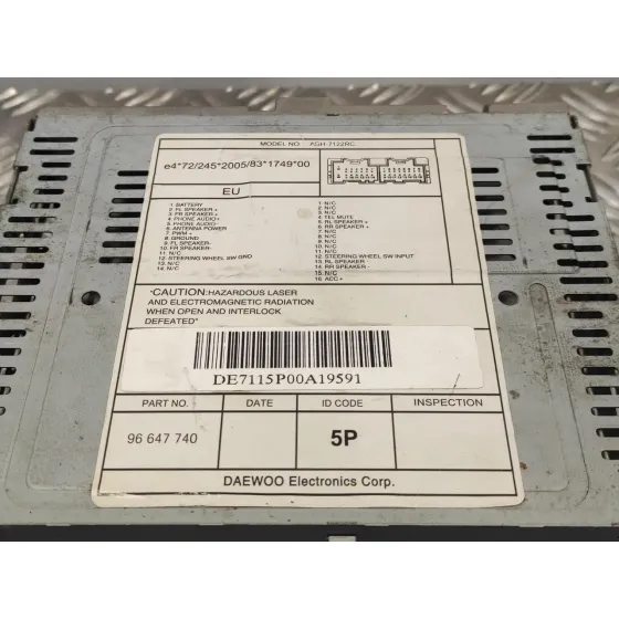 Sistema Audio / Radio Cd para Chevrolet Epica