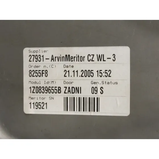 Elevalunas Trasero Izquierdo para Skoda Octavia Combi (1Z5)