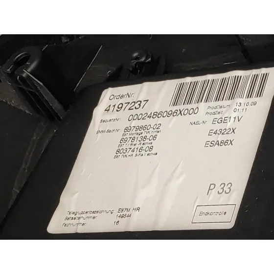 Guarnecido Puerta Trasera Derecha para Bmw Serie 1 Berlina (E81/E87)