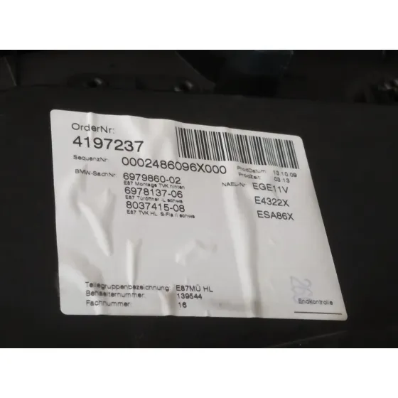 Guarnecido Puerta Trasera Izquierda para Bmw Serie 1 Berlina (E81/E87)