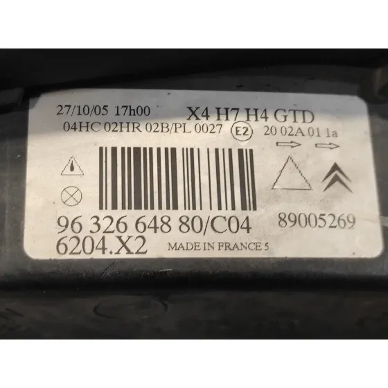 Faro Izquierdo para Citroën C5 Berlina