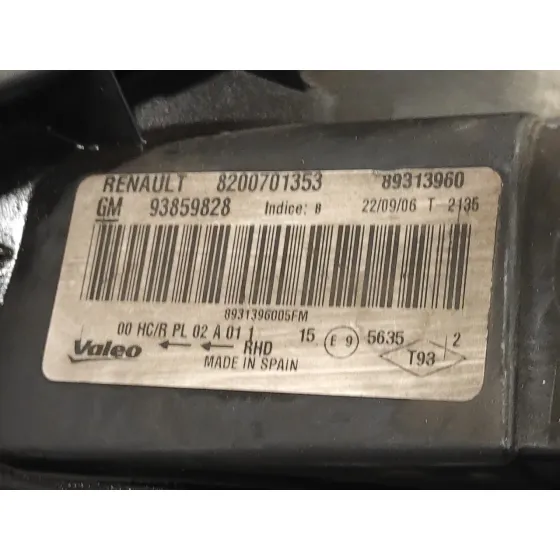 Faro Derecho para Renault Trafic Combi (Ab 4.01)