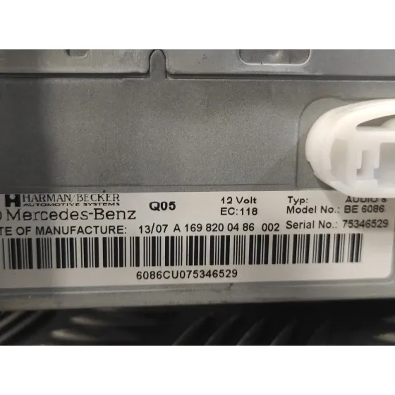 Sistema Audio / Radio Cd para Mercedes-Benz Clase A (W169)