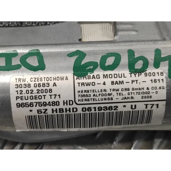Airbag Cortina Delantero Izquierdo para Peugeot 308
