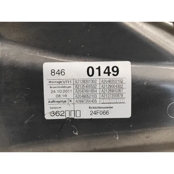 Elevalunas Delantero Derecho para Mercedes-Benz Clase E (W212) Lim.